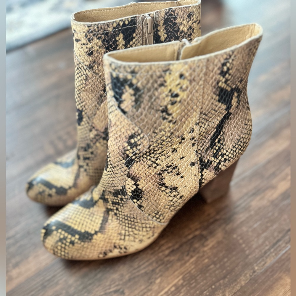 Lucky Brand Snake Skin Booties